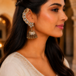 Aarika Kashmiri Ear Cuff Jhumka – White