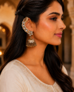 Aarika Kashmiri Ear Cuff Jhumka – White