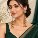 Meera Kashmiri Long Earrings – Pink