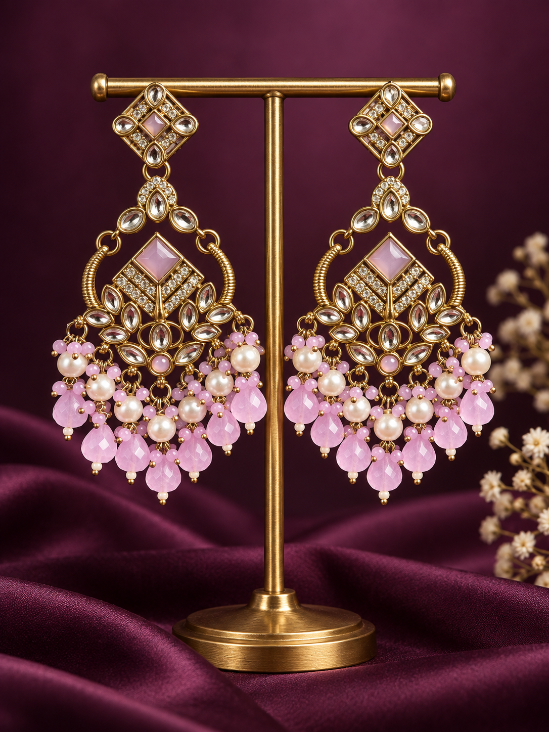 ChatGPT-Image-Sep-10-2026-02_17_03-PM.png Nalini Kundan Earrings – Lavender - Image 1