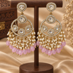 Falguni Lavender Kundan Earrings