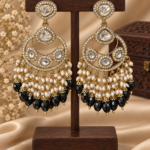 Falguni Black Kundan Earrings