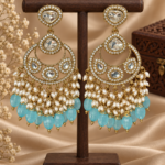 Falguni Light Blue Kundan Earrings