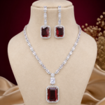 Himanshi American Diamond Set – Red