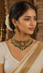 Pavini Lakshmi Temple Choker Jewellery Set