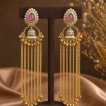 Afsana Long Kashmiri Ghungru Earrings – Lavender