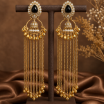 Afsana Long Kashmiri Ghungru Earrings – Black