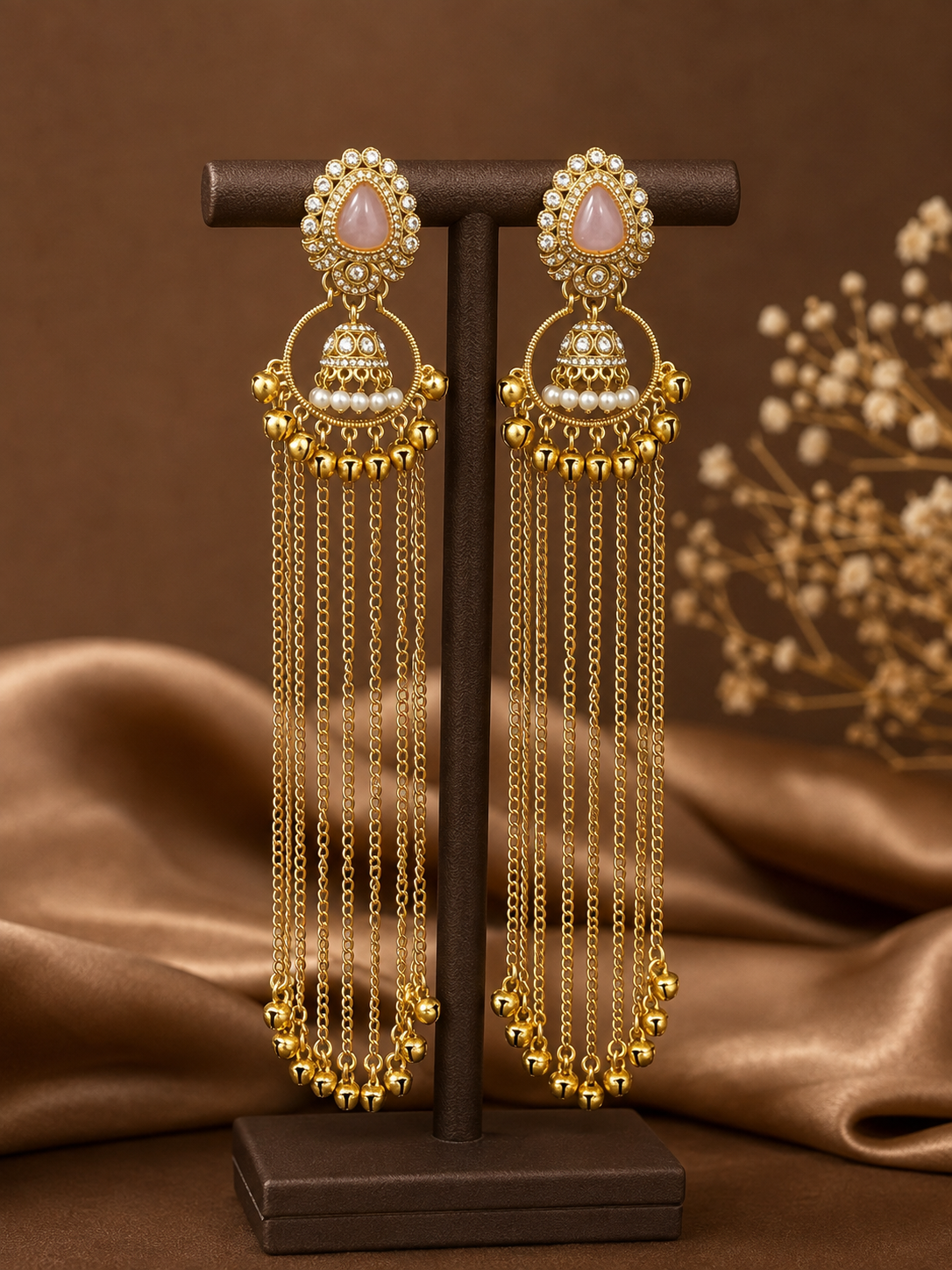 ChatGPT-Image-Sep-3-2026-01_51_13-PM.png Afsana Long Kashmiri Ghungru Earrings – Light Pink - Image 1