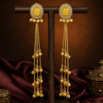 Kasturi Long Kashmiri Ghungroo Earrings – Yellow