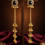 Kasturi Long Kashmiri Ghungroo Earrings – Black