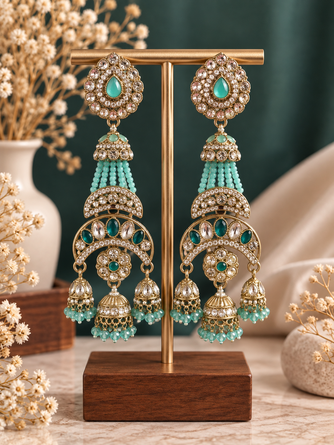 ChatGPT-Image-Sep-4-2026-09_43_57-PM.png Nayab Long Kundan Jhumka Earrings – Light Blue - Image 1