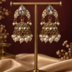 Mahira Kundan Jhumka Earrings – White