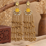 Niyati Long Kashmiri Ghungroo Earrings – Yellow