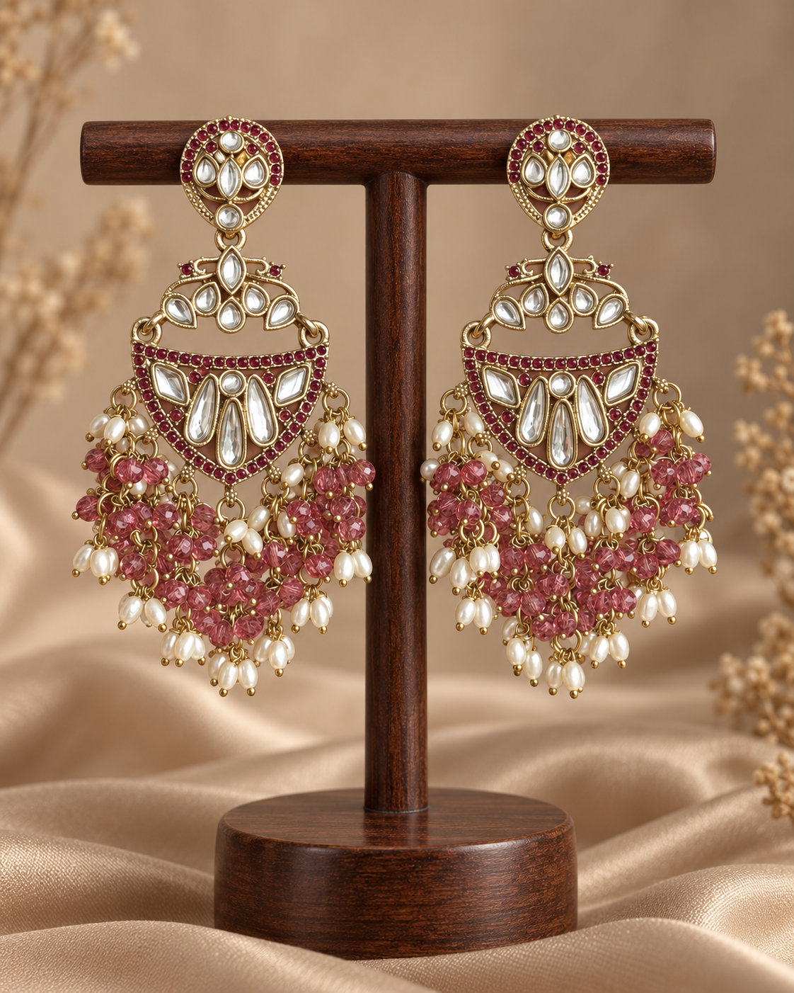 ChatGPT-Image-Sep-8-2026-02_50_47-PM.png Niyati Wine Kundan Chandbali Earrings - Image 1