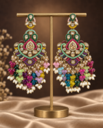Damini Multi Kundan Chandelier Earrings