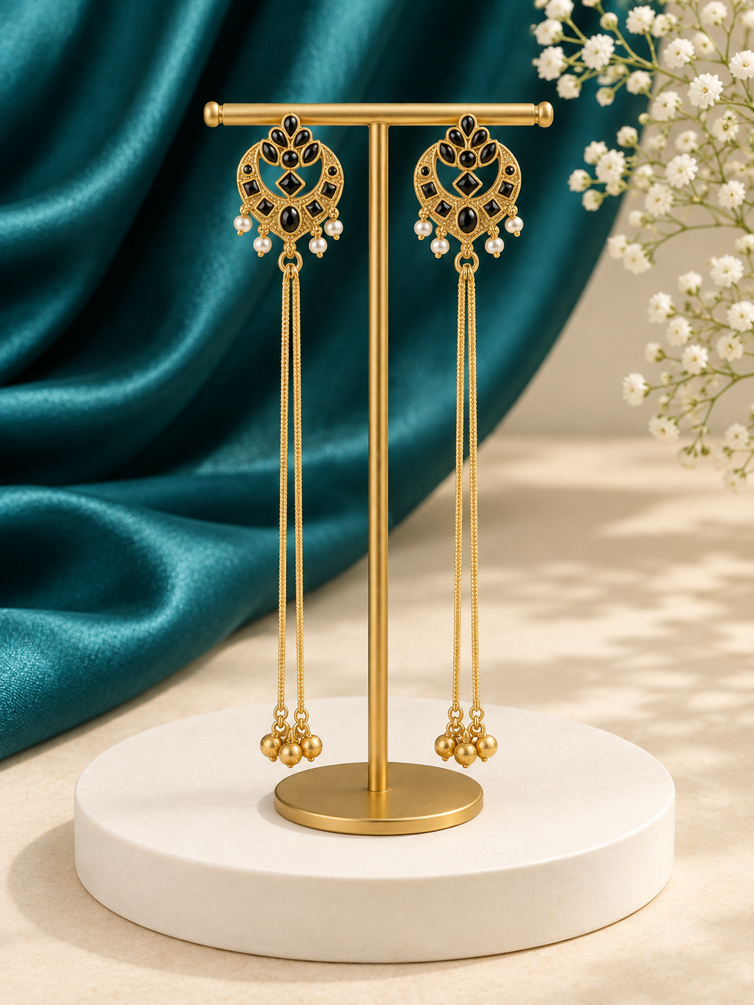 ChatGPT-Image-Sep-9-2026-01_59_10-PM.png Ahana Long Kashmiri Ghungroo Brass Earrings – Black - Image 1