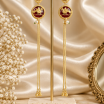 Barkha Kashmiri Ghungru Brass Earrings – Ruby