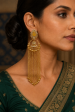 Afsana Long Kashmiri Ghungru Earrings – Yellow