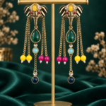 Aaranya Haathi Long Dangler Earrings – Multi