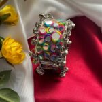 Navratri Mirror Oxidised Kada