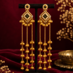 Niharika Kashmiri Ghungru Earrings – Black