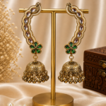 Aarika Kashmiri Ear Cuff Jhumka – Dark Green