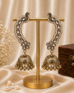 Aarika Kashmiri Ear Cuff Jhumka – White - Image 2