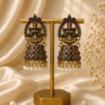 Vaidehi Lakshmi Oxidised Jhumka Earrings – Multi