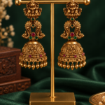 Shriya Lakshmi Peacock Temple Jhumka Earrings