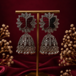 Titli Oxidised Butterfly Jhumka Earrings – Silver