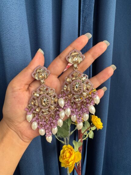 Purnima Premium Earrings – Lavender