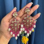 Purnima Premium Earrings – Dark Pink