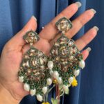 Purnima Premium Earrings – Dark Green
