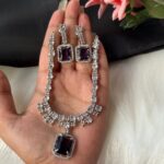 Ananya American Diamond Set – Purple