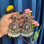 Sanya Kundan Earrings – Purple