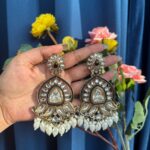 Sanya Kundan Earrings – Black