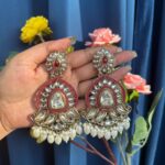 Sanya Kundan Earrings – Dark Pink
