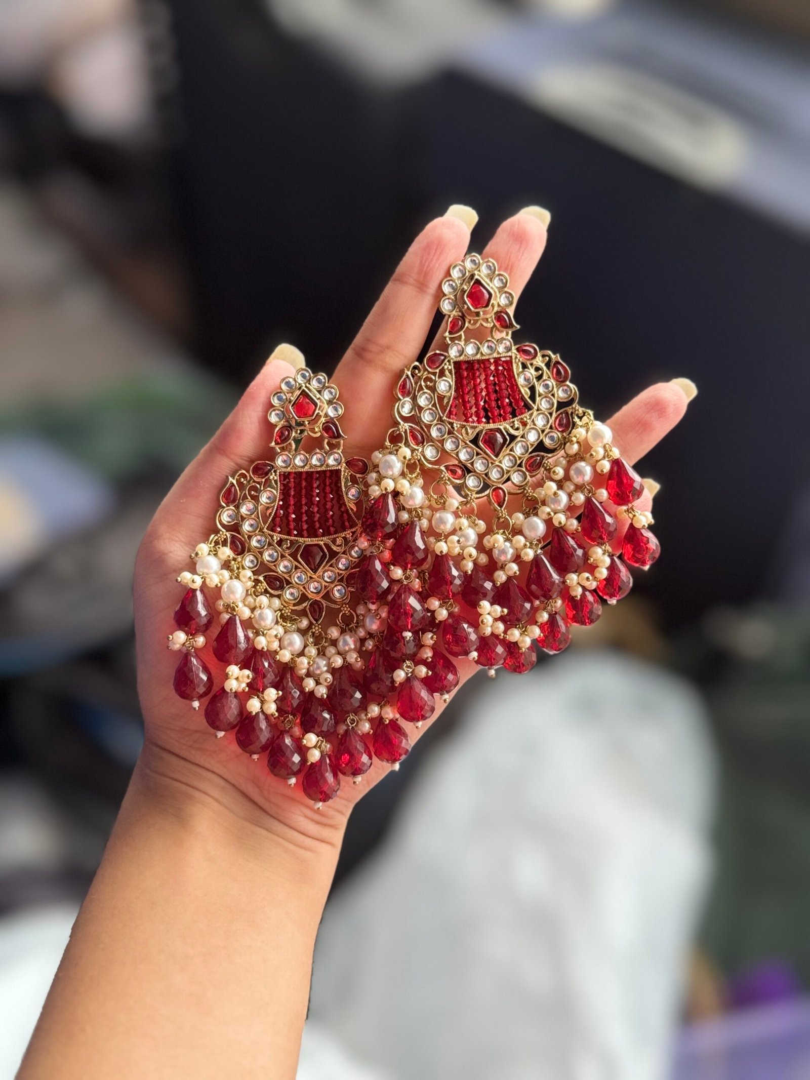 Photo-02-05-24-2-49-01-PM-scaled-1.jpg Ishani Crystal Earrings – Red - Image 1