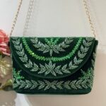 Green Designer Velvet Bag