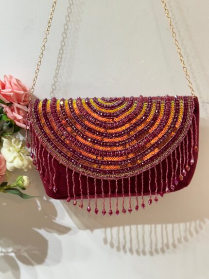 Red Tassel Designer Bag