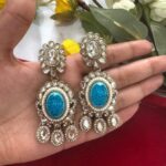 Premium Zirconia Earrings – Blue