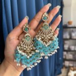 Zarine Premium Chandbali – Light Blue