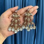 Gulzar Kundan Drops – Red