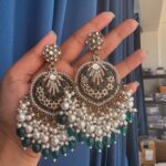 Rhea Premium Earrings – Teal Green