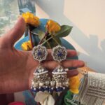 Kira Kundan Jhumka – Dark Blue