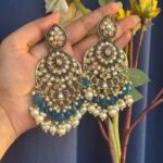 Mitali Premiun Earrings – Teal Blue