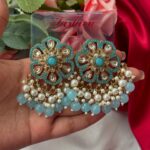Flower studs – Light Blue
