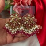 Flower studs – Wine