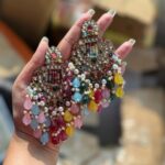 Ishani Kundan Chandbali Earrings – Multi