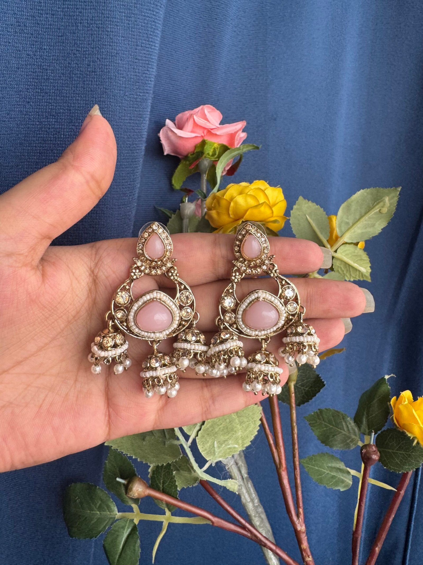 Photo-04-05-25-1-00-34-PM-scaled-1.jpg Kavya Premium 3 Jhumki Chandbali – Light pink - Image 1